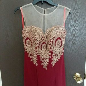 Burgundy Mermaid Formal Dress